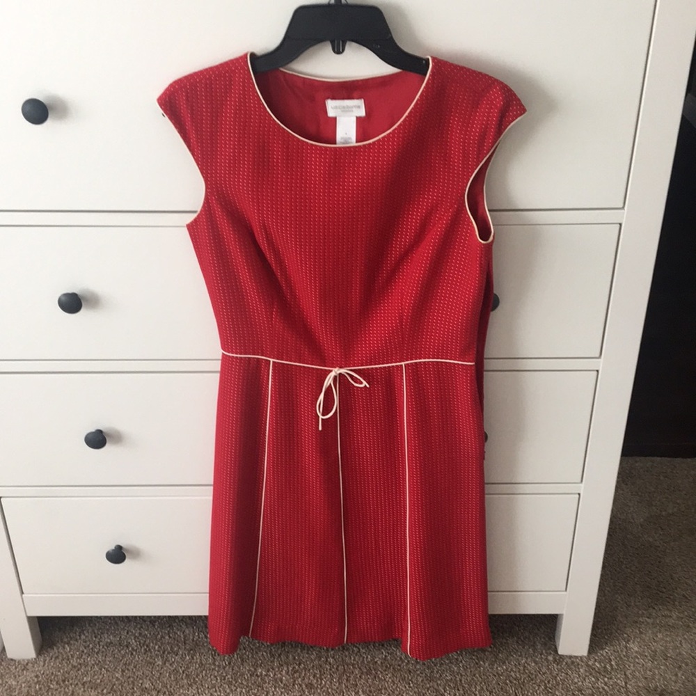 Liz Claiborne red & white polka dot dress, size 4